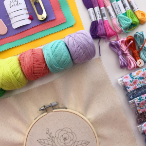 Kit de Iniciación al Bordado "Jardín Mediterráneo"